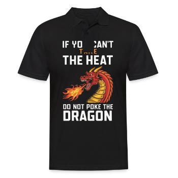 Drache Mystisch Drachen Fantasie - Männer Poloshirt - Schwarz - Vorne - Kai (181cm)