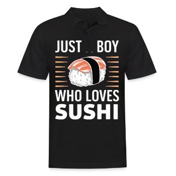 Sushi Japanisches Essen Maki Sushi Kawaii - Männer Poloshirt - Schwarz - Vorne - Kai (181cm)