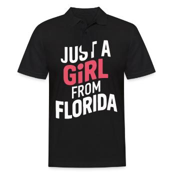 Florida USA America Seed - Men's Polo Shirt - black - Front - Kai (181cm)