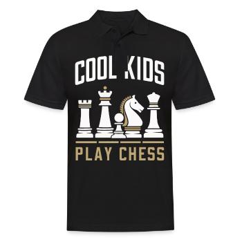 Chess Chess Player - Men's Polo Shirt - black - Front - Kai (181cm)
