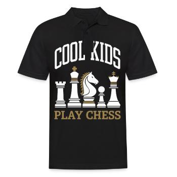 Chess Chess Player - Men's Polo Shirt - black - Front - Kai (181cm)