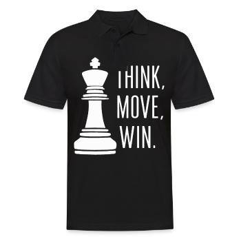Chess Chess Player - Men's Polo Shirt - black - Front - Kai (181cm)