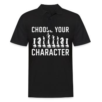 Chess Chess Player - Men's Polo Shirt - black - Front - Kai (181cm)