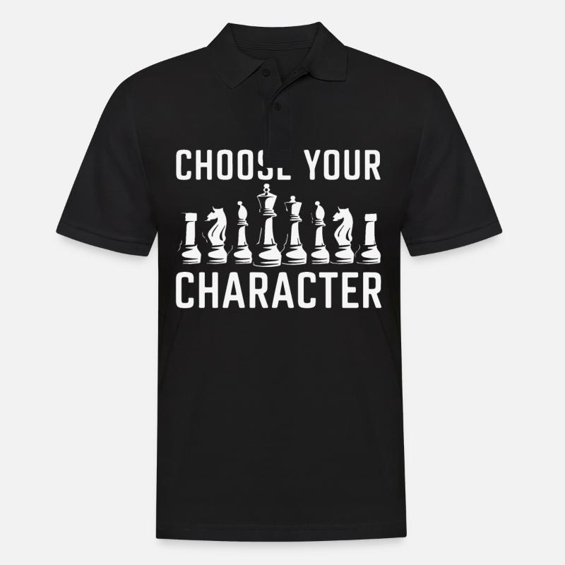 Schach Schachspieler - Männer Poloshirt - Schwarz