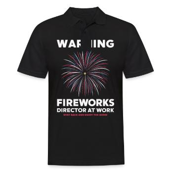 Pyrotechniker Feuerwerk Pyrotechnik - Männer Poloshirt - Schwarz - Vorne - Kai (181cm)