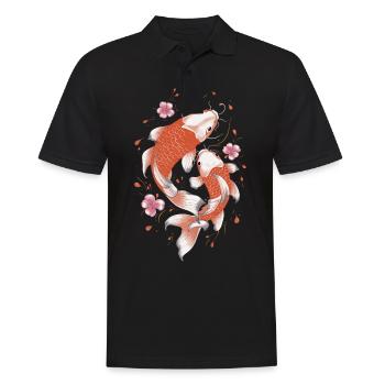 Koi Poisson Carpe Japon Chine Poisson - Polo Homme - noir - Devant - Kai (181cm)