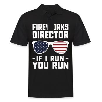 Pyrotechniker Feuerwerk Pyrotechnik - Männer Poloshirt - Schwarz - Vorne - Kai (181cm)