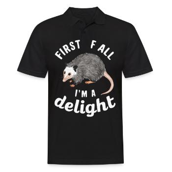 Opossum Possum Animal - Men's Polo Shirt - black - Front - Kai (181cm)