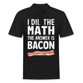 Bacon Frühstück Speck - Männer Poloshirt - Schwarz - Vorne - Kai (181cm)