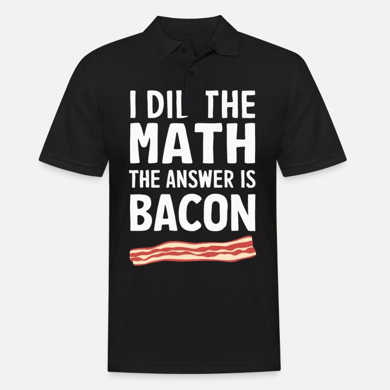 Bacon Petit-déjeuner Bacon - Polo Homme - noir