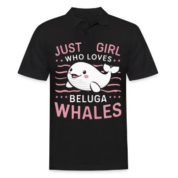 Beluga Whale Ocean Belugas Whales - Men's Polo Shirt - black - Front - Kai (181cm)