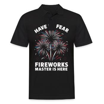 Pyrotechniker Feuerwerk Pyrotechnik - Männer Poloshirt - Schwarz - Vorne - Kai (181cm)