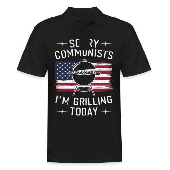 Grill Grillen Griller BBQ Barbecue - Männer Poloshirt - Schwarz - Vorne - Kai (181cm)