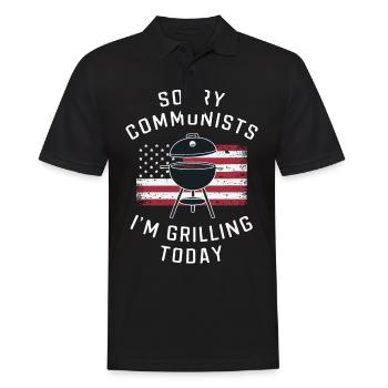 Grill Grillen Griller BBQ Barbecue - Männer Poloshirt - Schwarz - Vorne - Kai (181cm)