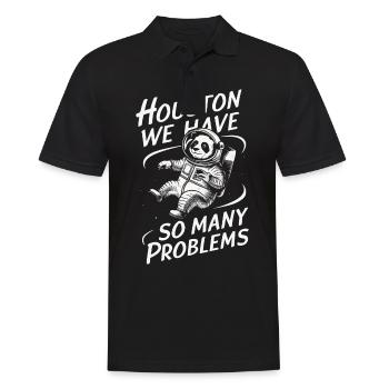 Pandabär Panda Tier Pandas - Männer Poloshirt - Schwarz - Vorne - Kai (181cm)
