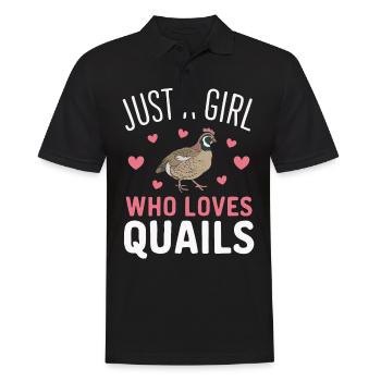 Quail Bird Quails - Men's Polo Shirt - black - Front - Kai (181cm)