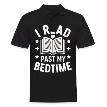 Bücher Buch lesen Bücherei Bibliothek Bücherwurm - Männer Poloshirt - Schwarz - Vorne - Kai (181cm)