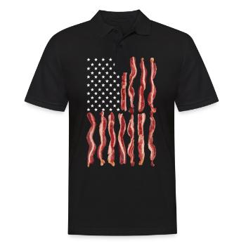 États-Unis Amérique Drapeau Patriotes - Polo Homme - noir - Devant - Kai (181cm)