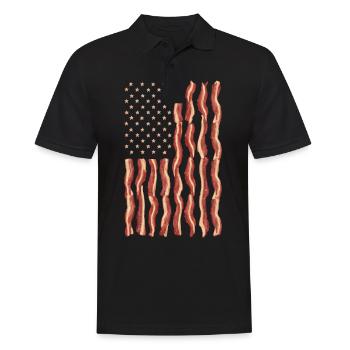 États-Unis Amérique Drapeau Patriotes - Polo Homme - noir - Devant - Kai (181cm)