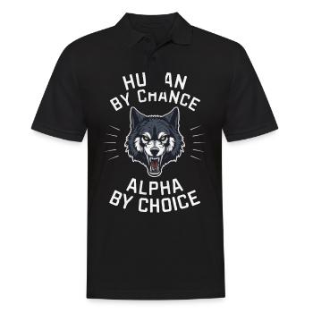 Wolf Wölfe Tier Jaulen - Männer Poloshirt - Schwarz - Vorne - Kai (181cm)