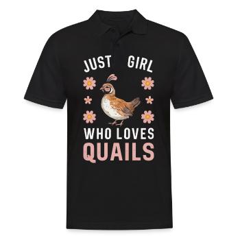 Quail Bird Quails - Men's Polo Shirt - black - Front - Kai (181cm)