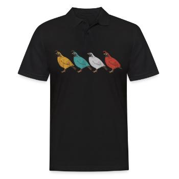 Quail Bird Quails - Men's Polo Shirt - black - Front - Kai (181cm)