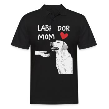 Labrador Hund - Männer Poloshirt - Schwarz - Vorne - Kai (181cm)