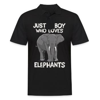 Éléphant Animal Éléphants Zoo - Polo Homme - noir - Devant - Kai (181cm)