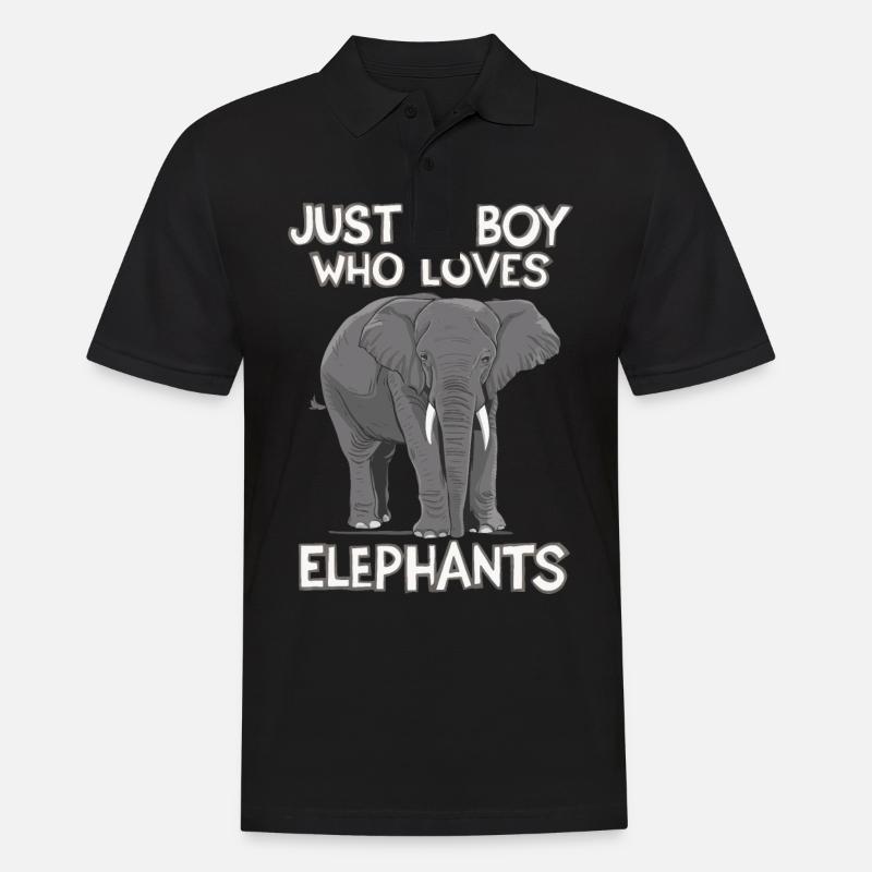 Elefant Tier Elefanten Zoo - Männer Poloshirt - Schwarz