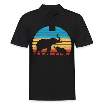 Éléphant Animal Éléphants Zoo - Polo Homme - noir - Devant - Kai (181cm)