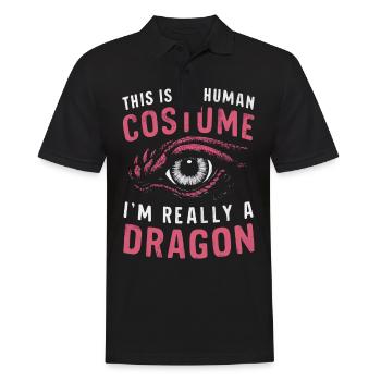 Drache Mystisch Drachen Fantasie - Männer Poloshirt - Schwarz - Vorne - Kai (181cm)