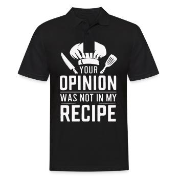 Chef Cooking Cheff Bäker - Men's Polo Shirt - black - Front - Kai (181cm)