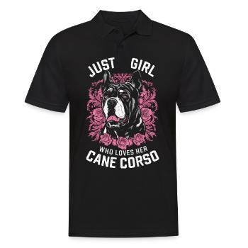 Cane Corso Chien - Polo Homme - noir - Devant - Kai (181cm)