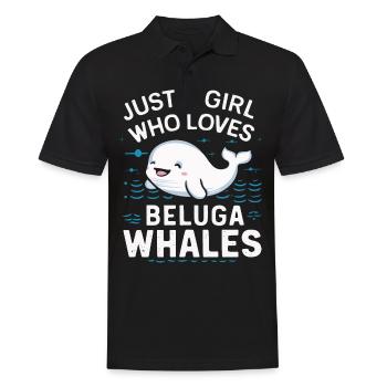 Beluga Whale Ocean Belugas Whales - Men's Polo Shirt - black - Front - Kai (181cm)