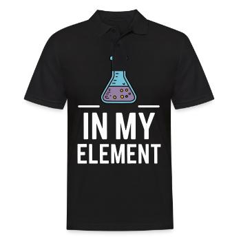 Chemiker Chemie Wissenschaft Atom Molecule - Männer Poloshirt - Schwarz - Vorne - Kai (181cm)