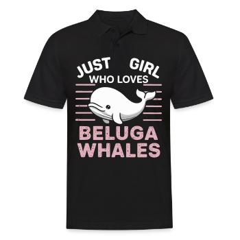 Beluga Whale Ocean Belugas Whales - Men's Polo Shirt - black - Front - Kai (181cm)