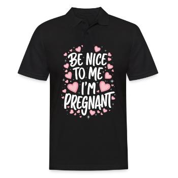 Grossesse Grossesse Accouchement - Polo Homme - noir - Devant - Kai (181cm)