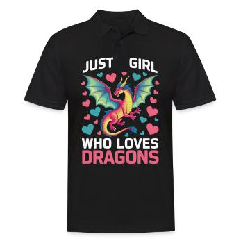 Dragon Mystique Dragon Fantasy - Polo Homme - noir - Devant - Kai (181cm)