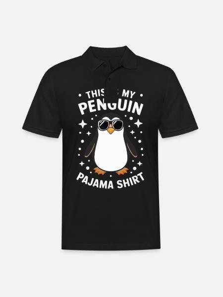 Penguin Penguins Animal - Men's Polo Shirt - black