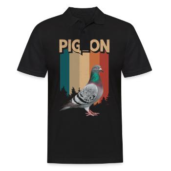 Taube Tauben Tier Vogel - Männer Poloshirt - Schwarz - Vorne - Kai (181cm)