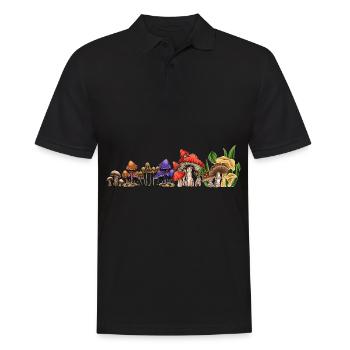 Mushrooms MushroomS Mushrooms Collecting Mushroom Collectors - Men's Polo Shirt - black - Front - Kai (181cm)