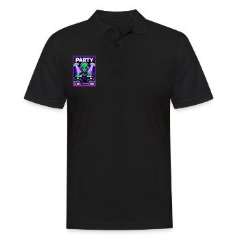 Alien Party 2040 - Männer Poloshirt - Schwarz - Vorne - Kai (181cm)