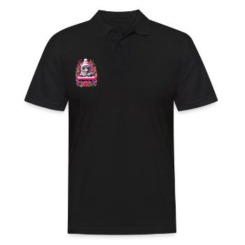 Cute Cat with Piano - Men's Polo Shirt - black - Front - Kai (181cm)