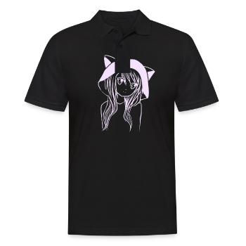 Manga Fille Anime - Polo Homme - noir - Devant - Kai (181cm)