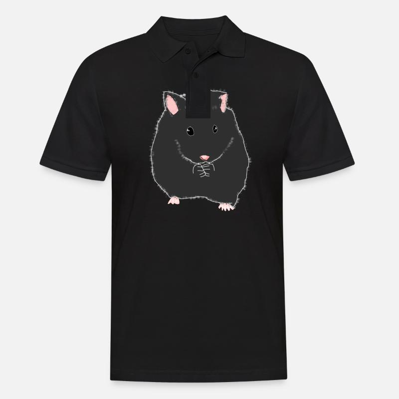 Hamster Tier - Männer Poloshirt - Schwarz