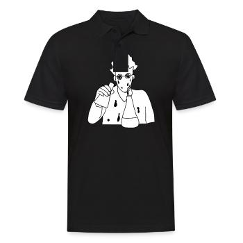 Chemiker Wissenschaftler - Männer Poloshirt - Schwarz - Vorne - Kai (181cm)