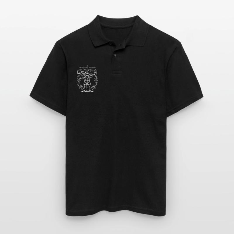 Tree trunk throwing competitors Men's Polo Shirt