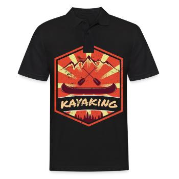 Kayak propaganda | Canoe Canoeing Water sports - Men's Polo Shirt - black - Front - Kai (181cm)