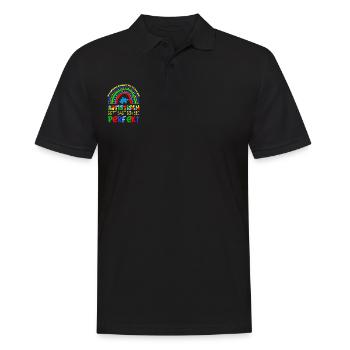 Autist - Männer Poloshirt - Schwarz - Vorne - Kai (181cm)