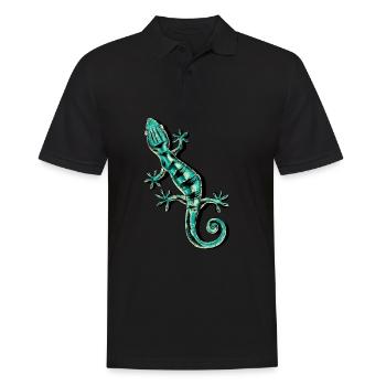 Motifs Gecko Idée cadeau Gekko Lézard Gecko Asie - Polo Homme - noir - Devant - Kai (181cm)